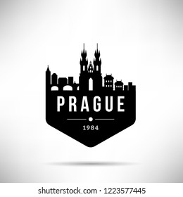 Prague City Modern Skyline Vector Template