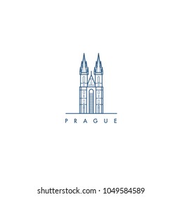 Prague city. Vector illustration.