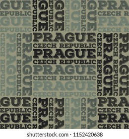Prague, Czech Republic seamless pattern