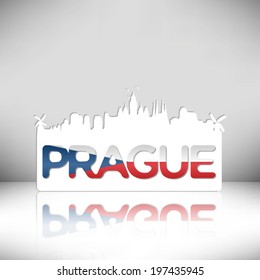 Prague Czech Republic vector design on white background.