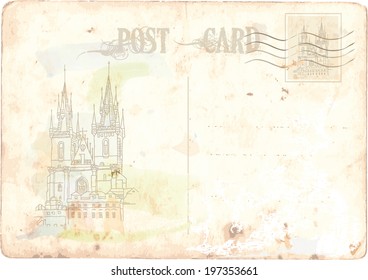 Prague. Postcard