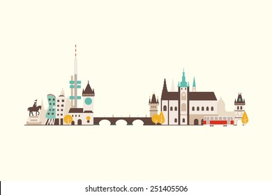 Prague Skyline 