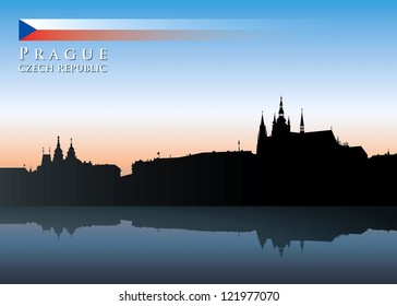 Prague Skyline - Vector Illustration