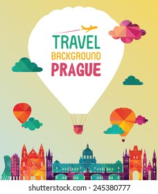 Prague skyline. Vector illustration