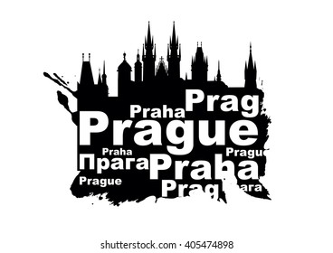 Prague skyline, vector illustration