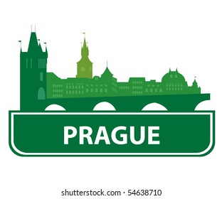 Prague skyline. Vector illustration