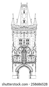 Prague tower, sketch collection