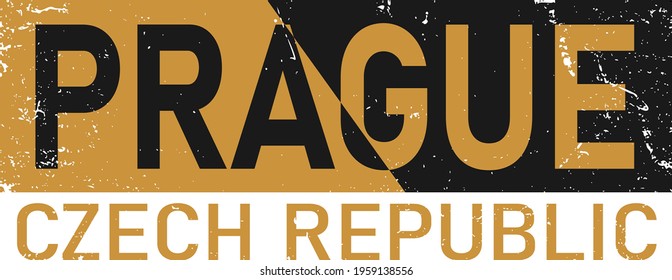 Prague typography design vector, for t-shirt, poster and other uses