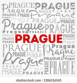 Prague wallpaper word cloud, travel concept background