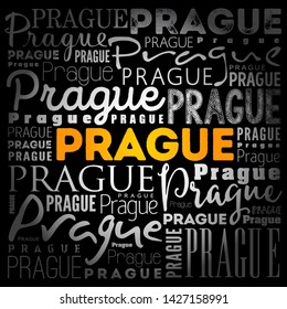 Prague wallpaper word cloud, travel concept background