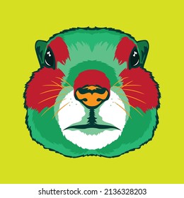Prairie dogs face vector illustration in decorative style, perfect for tshirt style and mascot logo