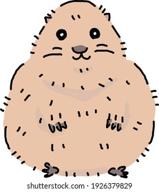 Prairie dogs illustration rough cute kawaii 