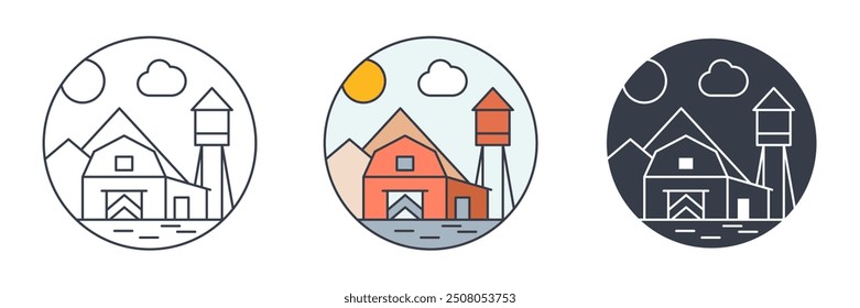 Prairie icon symbol vector illustration isolated on white background