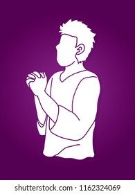 Praise God, Prayer, Christian praying, Thank you GOD graphic vector
