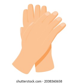 Elogiar el vector de caricatura del icono del clap. Aplausos de la multitud. Fomento del concierto