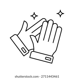 Ícone de louvor com fundo branco vetor ilustração stock