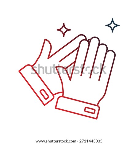 Praise icon with white background vector stock illustration