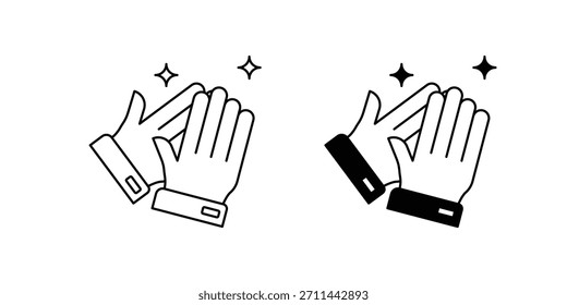 Icono de conjunto de elogio con fondo blanco Vector Ilustración de stock
