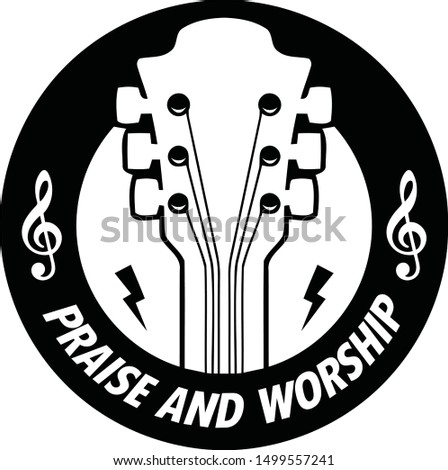 PRAISE AND WORSHIP VECTOR - GUITAR GRAPHICS