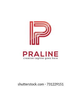 Praline Letter P Logo