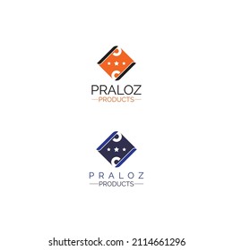 plantilla de vector de diseño de logotipo de producto de Praloz