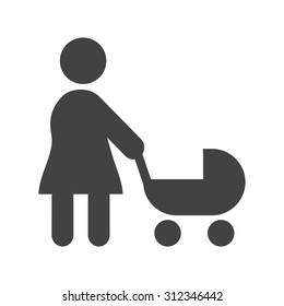 Pram, baby, stroller icon vector image. Can also be used for activities. Suitable for use on web apps, mobile apps and print media.