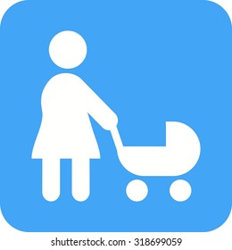 Pram, baby, stroller icon vector image. Can also be used for activities. Suitable for use on web apps, mobile apps and print media.