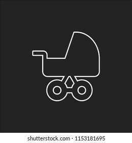 Pram baby vector