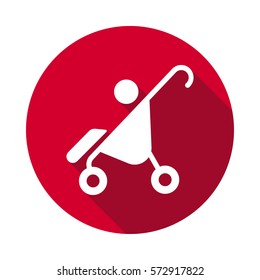 Pram flat icon