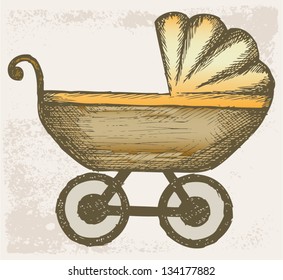 Pram. Grunge style