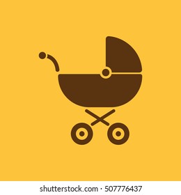 Pram icon. Baby buggy vector design. Baby carriage symbol. web. graphic. JPG. AI. app. logo. object. flat. image. sign. eps. art. picture - stock vector