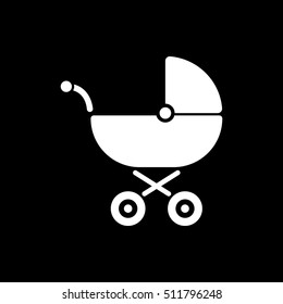 Pram icon. Baby buggy vector design. Baby carriage symbol. web. graphic. JPG. AI. app. logo. object. flat. image. sign. eps. art. picture - stock vector