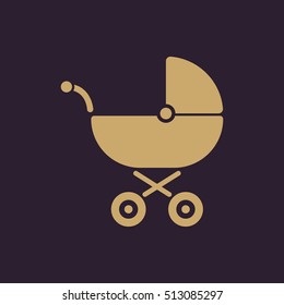 Pram icon. Baby buggy vector design. Baby carriage symbol. web. graphic. JPG. AI. app. logo. object. flat. image. sign. eps. art. picture - stock vector