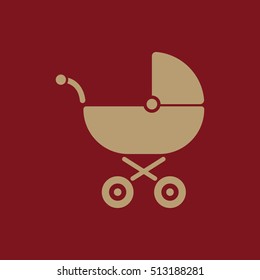 Pram icon. Baby buggy vector design. Baby carriage symbol. web. graphic. JPG. AI. app. logo. object. flat. image. sign. eps. art. picture - stock vector