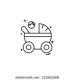 Pram icon design vector
