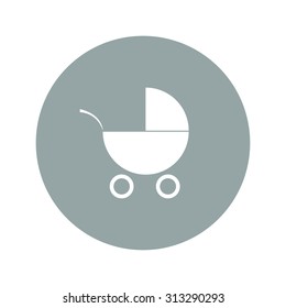 Pram icon. Flat design style eps 10