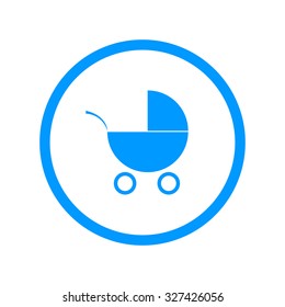 Pram icon. Flat design style eps 10