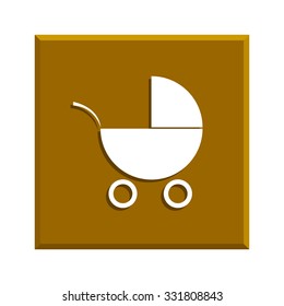 Pram icon. Flat design style eps 10
