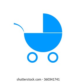 Pram icon. Flat design style eps 10