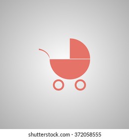 Pram icon. Flat design style eps 10