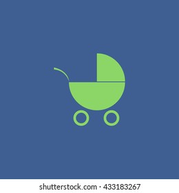 Pram icon. Flat design style eps 10