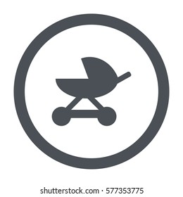 pram Icon, flat design style