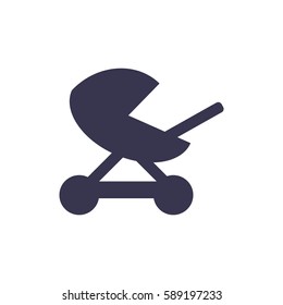 pram Icon, flat design style