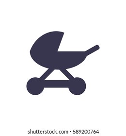 pram Icon, flat design style