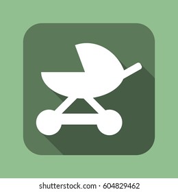 pram Icon, flat design style