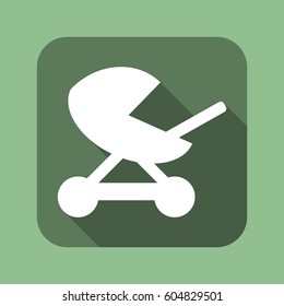 pram Icon, flat design style