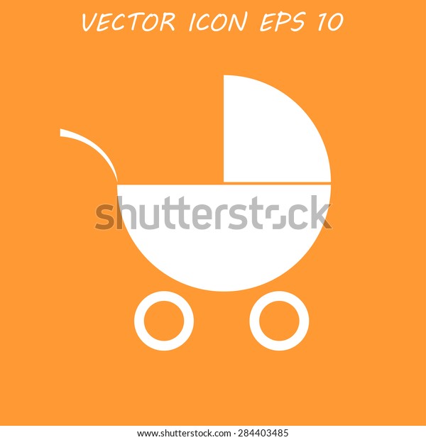 Pram icon. Flat\
vector illustrator Eps 10