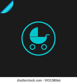 Pram icon illustration isolated vector sign symbol