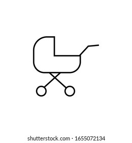 pram icon. Simple outline vector of Prohibit set for UI and UX, website or mobile application