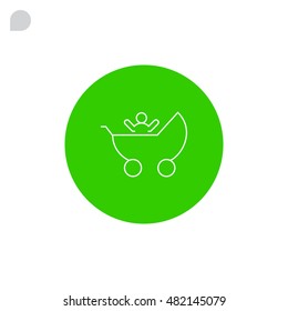  Pram icon vector .